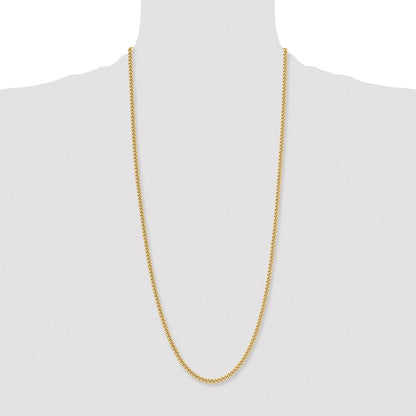 Chisel Stainless Steel Polished Yellow IP-plated 4mm 30 inch Round Curb Chain
