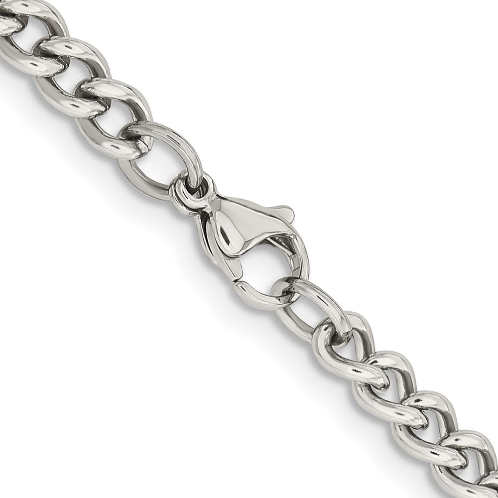 Chisel Stainless Steel Polished 5.3mm 22 inch Round Curb Chain