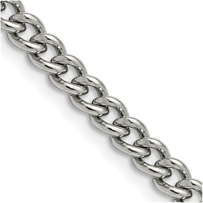 Chisel Stainless Steel Polished 5.3mm 18 inch Round Curb Chain