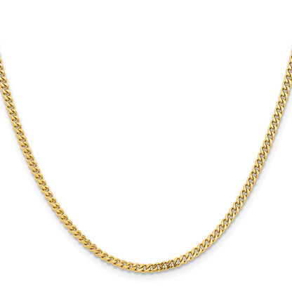 Chisel Stainless Steel Polished Yellow IP-plated 3mm 20 inch Curb Chain