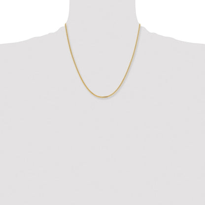 Chisel Stainless Steel Polished Yellow IP-plated 3mm 20 inch Curb Chain
