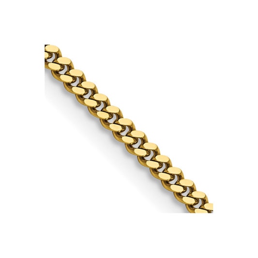 Chisel Stainless Steel Polished Yellow IP-plated 3mm 20 inch Curb Chain