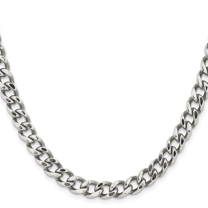 Chisel Stainless Steel Polished 7.5mm 24 inch Curb Chain