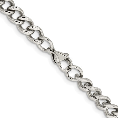 Chisel Stainless Steel Polished 7.5mm 24 inch Curb Chain
