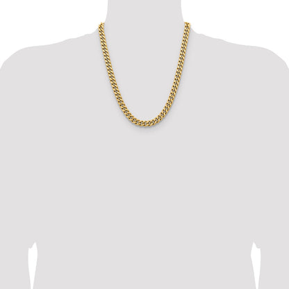 Chisel Stainless Steel Polished Yellow IP-plated 9.5mm 22 inch Curb Chain