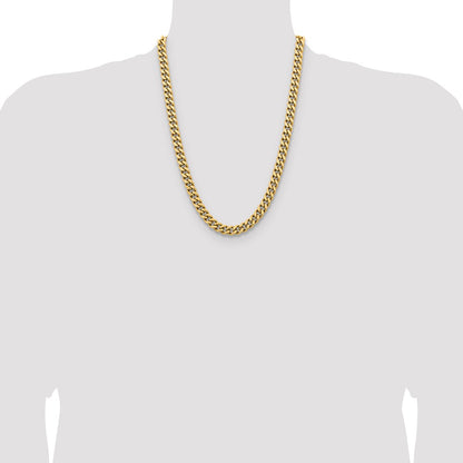 Chisel Stainless Steel Polished Yellow IP-plated 9.5mm 24 inch Curb Chain