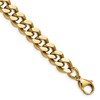 Chisel Stainless Steel Polished Yellow IP-plated 9.5mm 7.75 inch Curb Chain