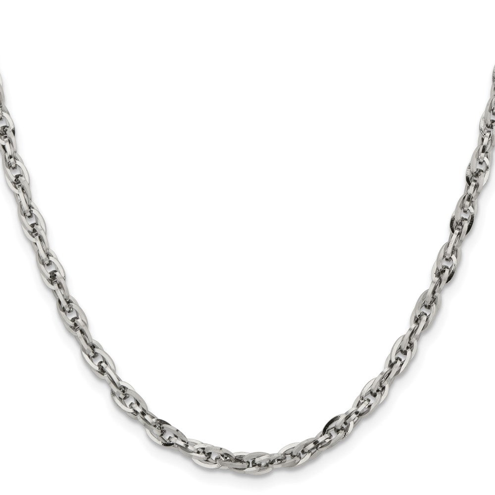 Chisel Stainless Steel Polished 4.2mm 22 inch Fancy Twisted Link Chain