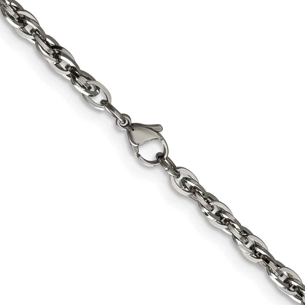 Chisel Stainless Steel Polished 4.2mm 20 inch Fancy Twisted Link Chain