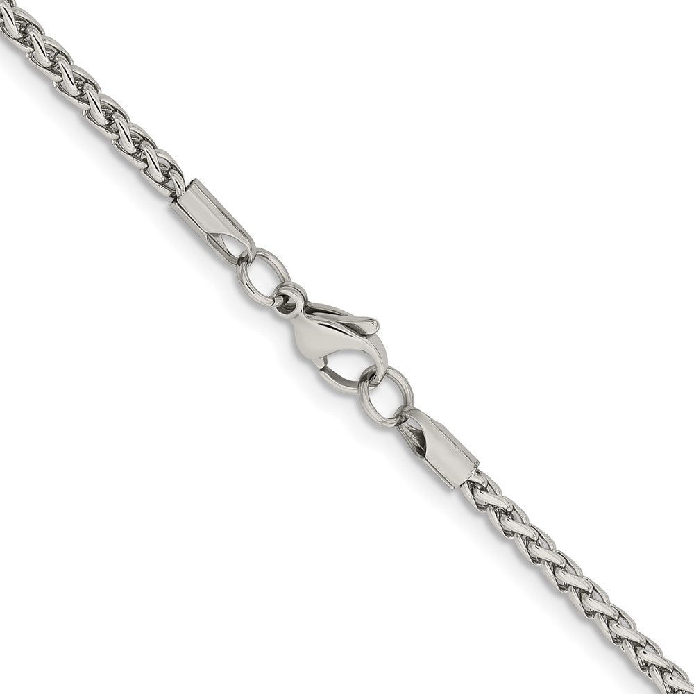 Chisel Stainless Steel Polished 3mm 18 inch Wheat Chain