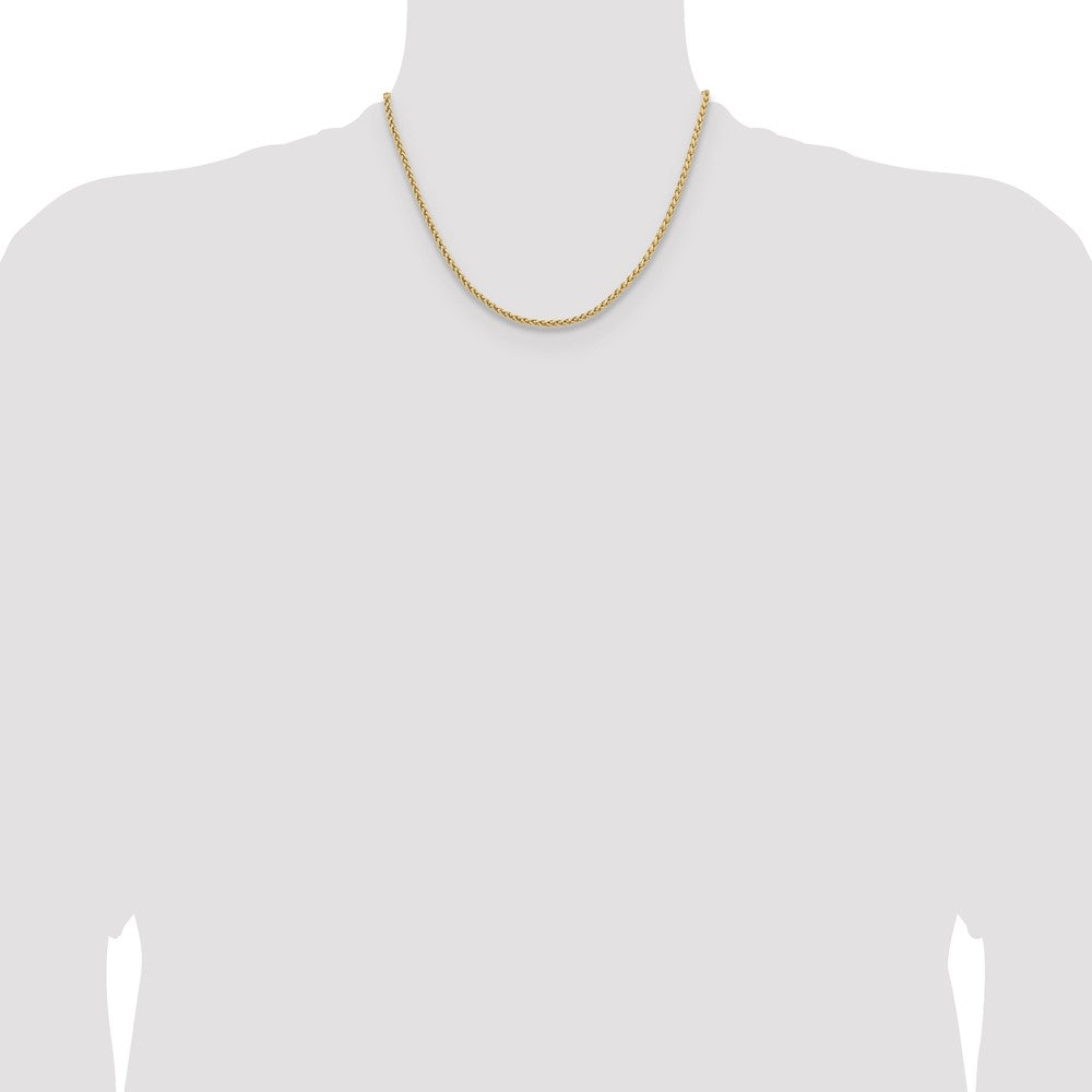 Chisel Stainless Steel Polished Yellow IP-plated 3mm 18 inch Wheat Chain