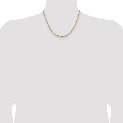 Chisel Stainless Steel Polished Yellow IP-plated 3mm 18 inch Wheat Chain