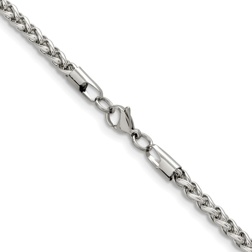 Chisel Stainless Steel Polished 5mm 18 inch Wheat Chain