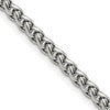 Chisel Stainless Steel Polished 5mm 22 inch Wheat Chain