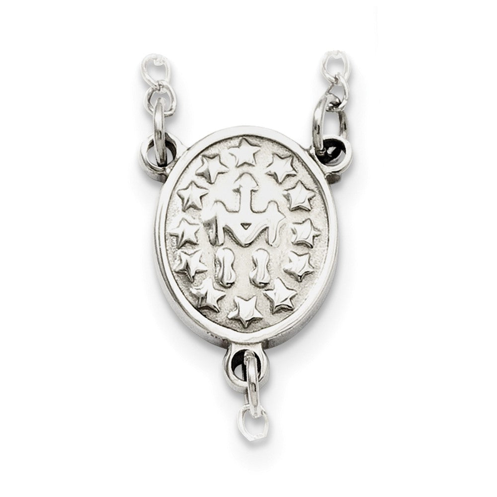 Chisel Stainless Steel Polished 8mm Beaded 32.5 inch Rosary Necklace