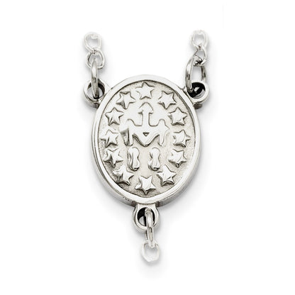Chisel Stainless Steel Polished 8mm Beaded 32.5 inch Rosary Necklace
