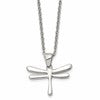 Chisel Stainless Steel Polished Dragonfly Pendant on a 20 inch Cable Chain Necklace
