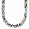 Chisel Stainless Steel Polished 22 inch Byzantine Link Necklace
