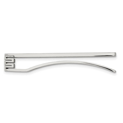 Chisel Stainless Steel Polished Yellow IP-plated .03 Carat Diamond Tie Bar