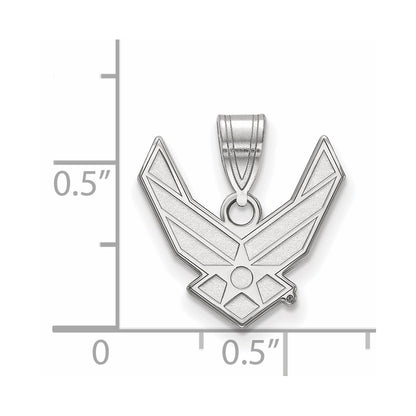 Sterling Silver Rhodium-plated LogoArt U.S. Air Force Medium Pendant