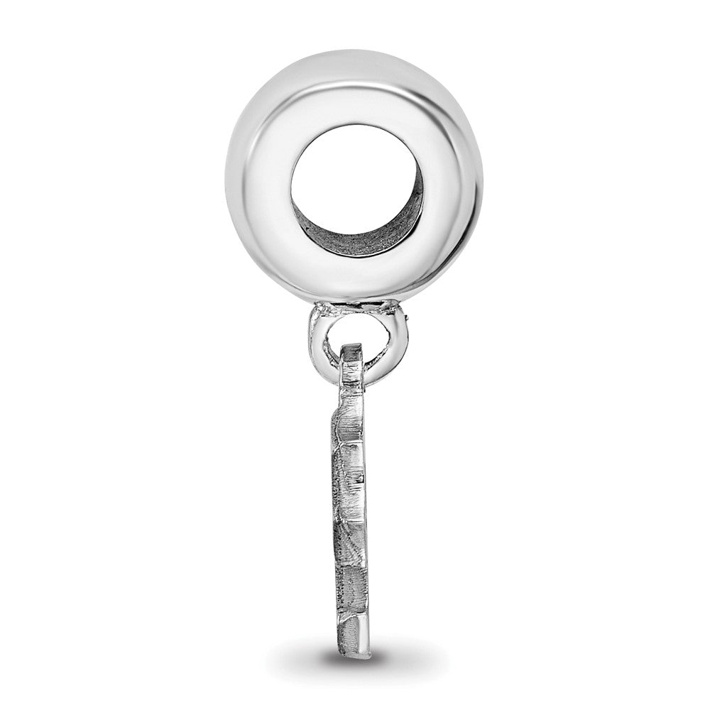 Sterling Silver Rhodium Plated Major League Baseball LogoArt Pittsburgh Pirates Dangle Bead