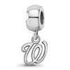 SS/Rh-p Major League Baseball LogoArt Washington Nationals Dangle Bead