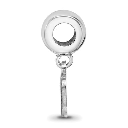 Sterling Silver Rhodium Plated Major League Baseball LogoArt Milwaukee Brewers Dangle Bead