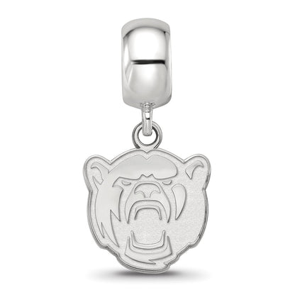 Sterling Silver Rhodium-plated LogoArt Baylor University Small Dangle Bead Charm