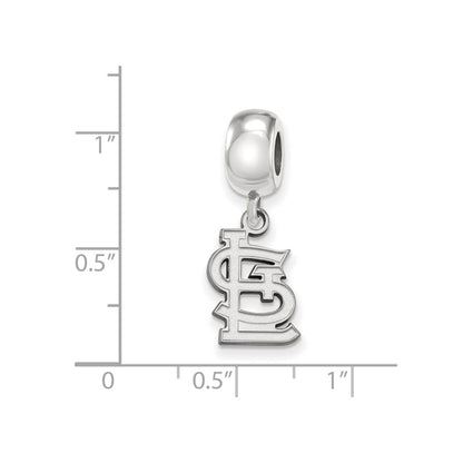 Sterling Silver Rhodium Plated Major League Baseball LogoArt St. Louis Cardinals St. L Dangle Bead