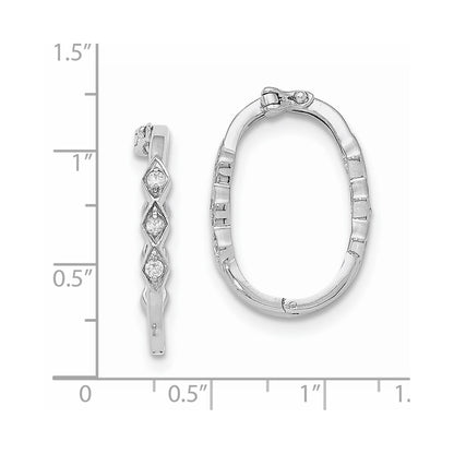 Sterling Silver Rhodium-plated & CZ Polished Shortener