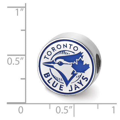 SS/Rh-p Major League Baseball LogoArt Toronto Blue Jays Enameled Bead