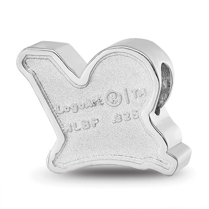 Sterling Silver Rhodium Plated Major League Baseball LogoArt Milwaukee Brewers Enameled Bead