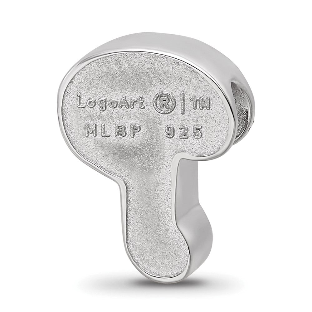Sterling Silver Rhodium Plated Major League Baseball LogoArt Philadelphia Phillies Enamel Bead