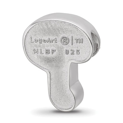 Sterling Silver Rhodium Plated Major League Baseball LogoArt Philadelphia Phillies Enamel Bead
