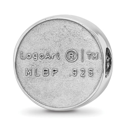 Sterling Silver Rhodium Plated Major League Baseball LogoArt Minnesota Twins Enamel Bead