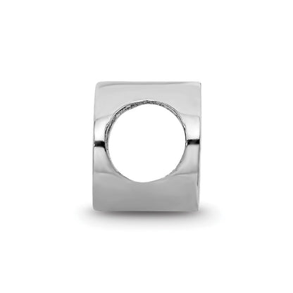 Sterling Silver Rhodium-plated LogoArt University of Georgia Letter G Enameled Logo Bead