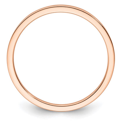 14K Rose Gold 1.2mm Flat Polished Stackable Band Size 5.5