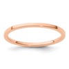 14K Rose Gold 1.2mm Flat Polished Stackable Band Size 8