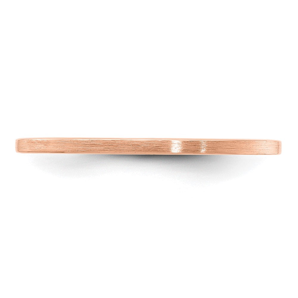 14K Rose Gold 1.2mm Flat Satin Stackable Band Size 10