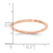 14K Rose Gold 1.2mm Flat Satin Stackable Band Size 6