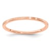 14K Rose Gold 1.2mm Flat Satin Stackable Band Size 8