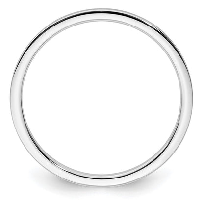 14K White Gold 1.2mm Flat Satin Stackable Band Size 5