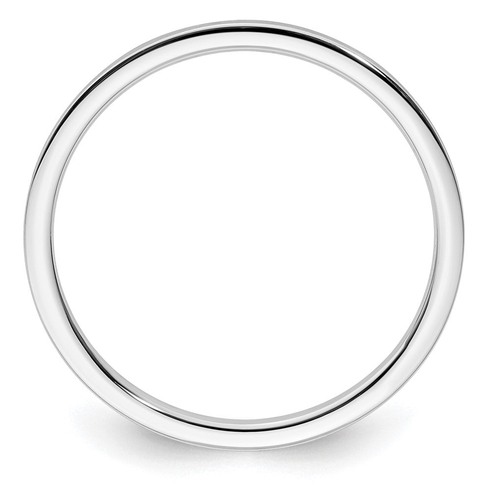 14K White Gold 1.2mm Flat Satin Stackable Band Size 10