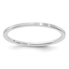 14K White Gold 1.2mm Flat Satin Stackable Band Size 6