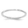 14K White Gold 1.2mm Flat Satin Stackable Band Size 7