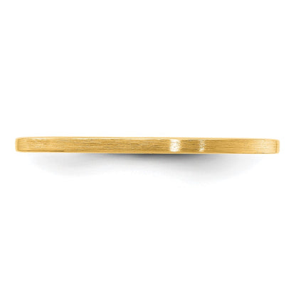 14K Yellow Gold 1.2mm Flat Satin Stackable Band Size 5