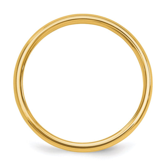 14k Polished 2mm Stackable Band Size 6