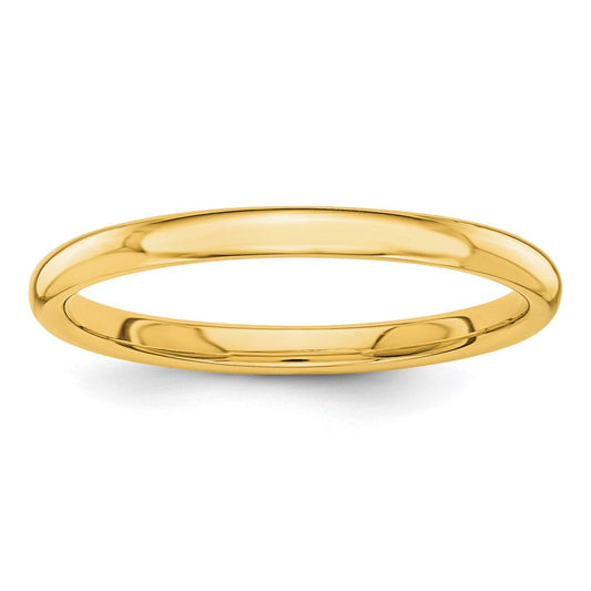 14k Polished 2mm Stackable Band Size 6.5