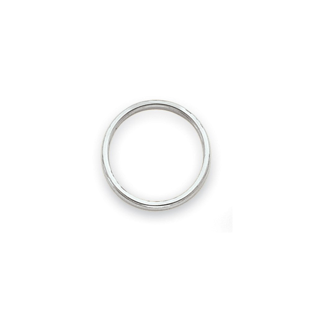 14k White Gold Polished 2mm Stackable Band Size 8
