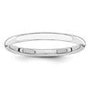 14k White Gold Polished 2mm Stackable Band Size 5